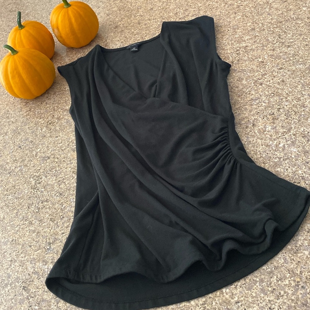 Ann Taylor Petite Black Sleeveless Top Small SP